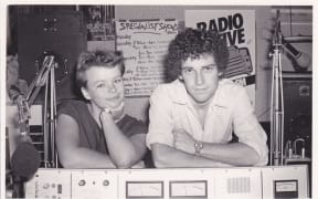1984 Radio Active co-managers Linda Dale and Stu Birch. Photo Stu Birch.