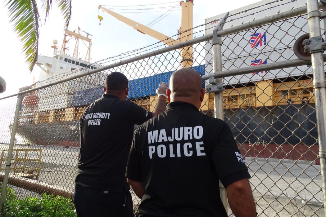 The container vessel Kota Hakim, which came from Lautoka, Fiji, was given an exemption from the 14-day Covid-19 quarantine to dock and off-load containers in Majuro this week, although several days earlier Kiribati had denied it entry for not meeting the same requirement.