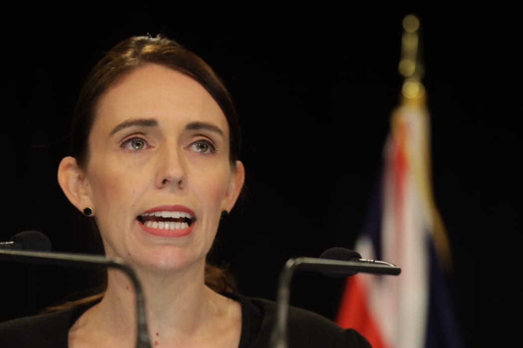 Prime Minister Jacinda Ardern gives a statement on Saturday 16 March