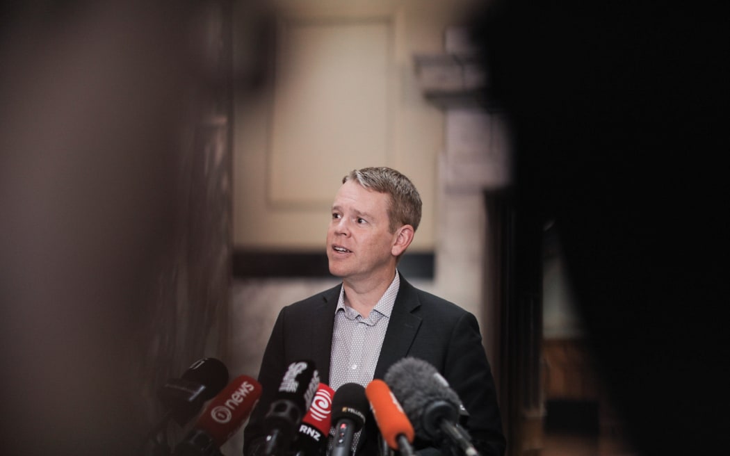 Chris Hipkins speaks after formation of new coalition government