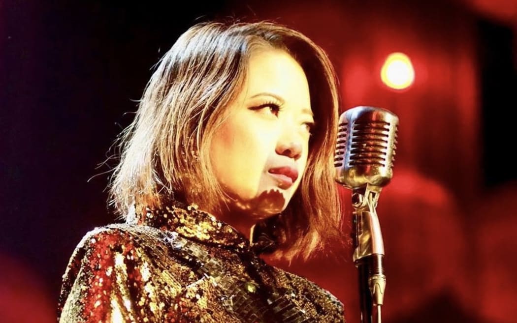 Lead singer Sophie Koh from the Shanghai Mimi band