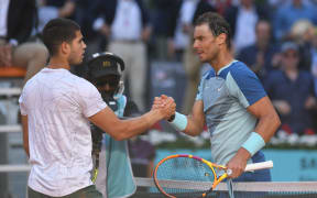 Carlos Alcaraz and Rafael Nadal in 2022.