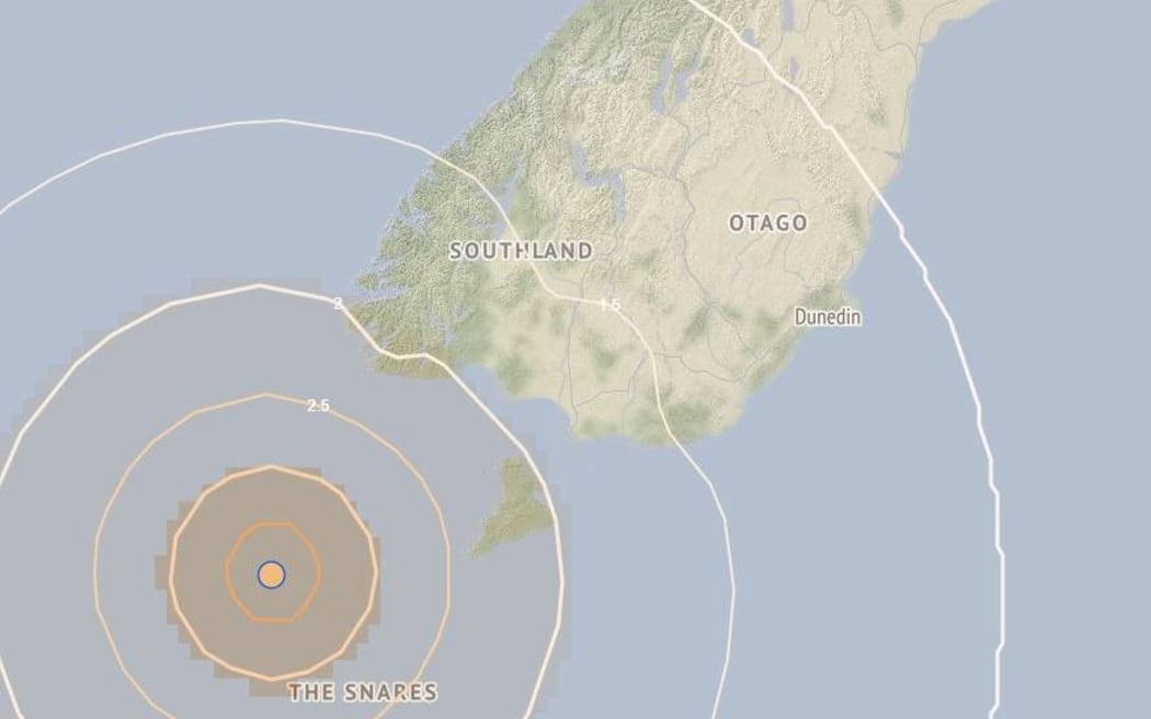 The quake was reported north-west of Snares Islands on 16 December 2024.