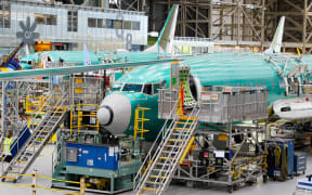 Boeing 737 MAX aircraft are assembled at the Boeing Renton Factory in Renton, Washington, on June 25, 2024.