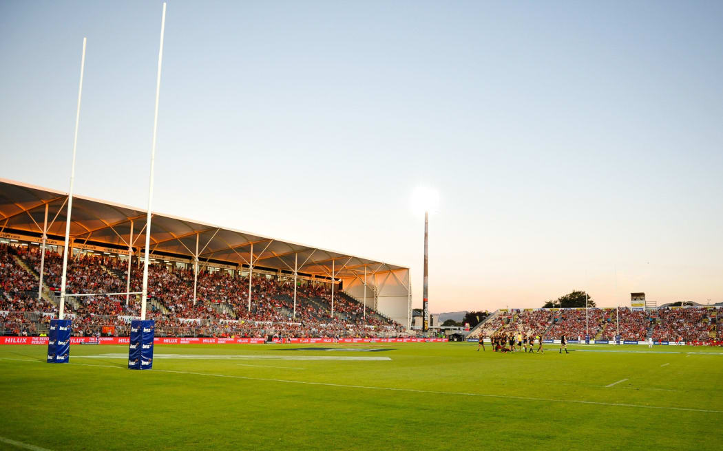 A Super Rugby game at the AMI Stadium in Addington earlier this year - Crusaders vs Chiefs.