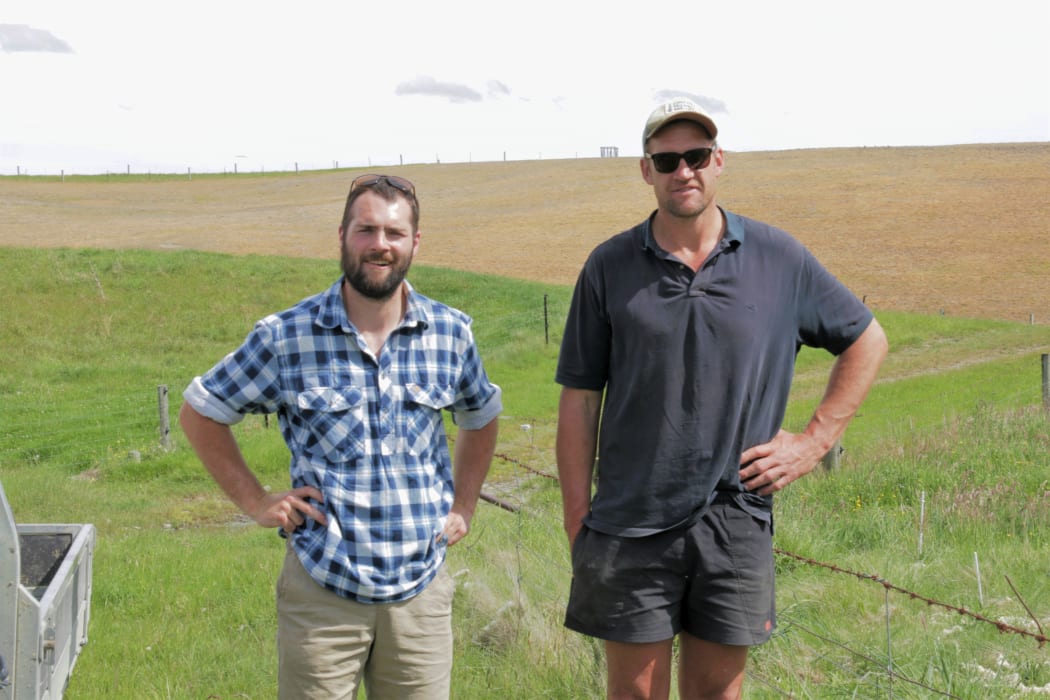 Harry Millar and Culverdon farmer Kevin O'Neill
