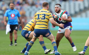 Jazz Tevaga in action against Parramatta.