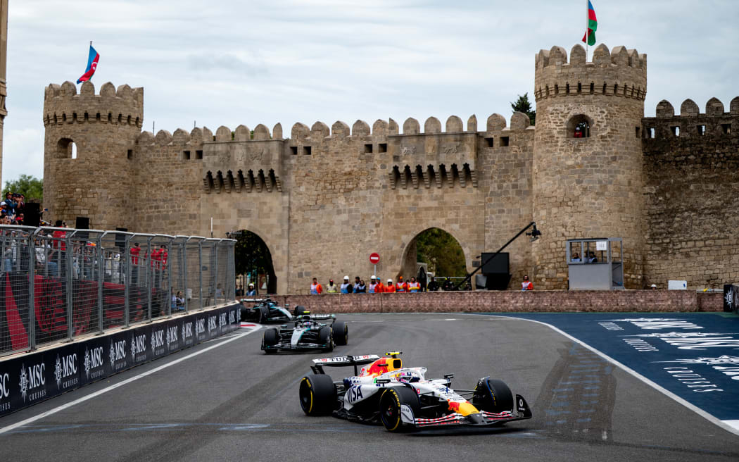 New Zealand driver Liam Lawson of Visa Cash App RB F1 Team during the 2025 Formula 1 Azerbaijan Grand Prix.