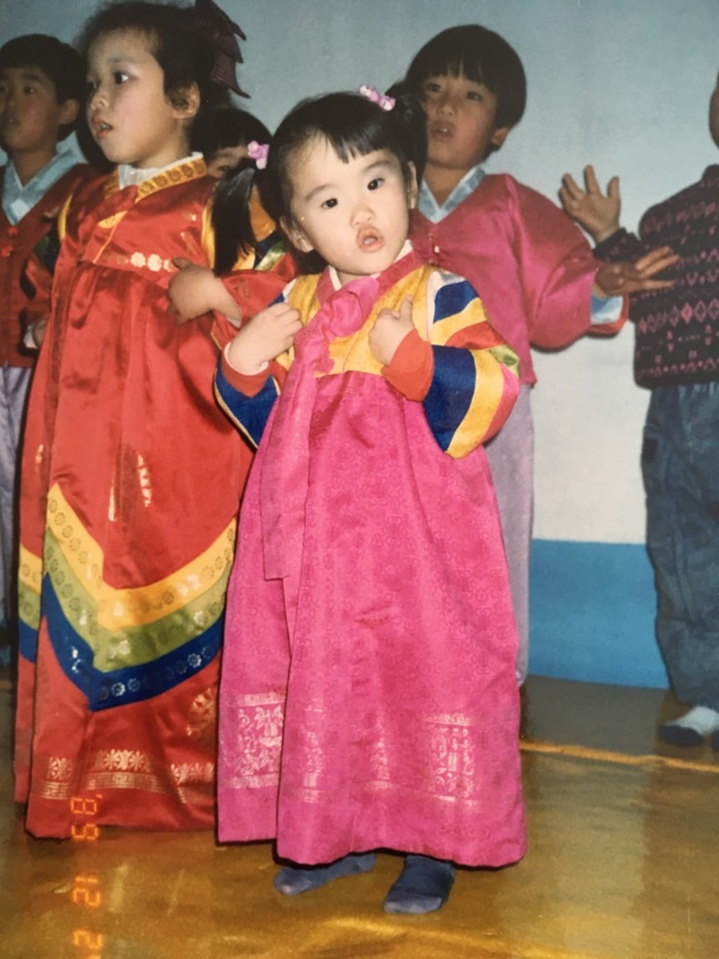 Maria Mo: "I was 2 here. Reppin’ my hanbok at the Sunday school Christmas show at church. I like to think this was my peak."