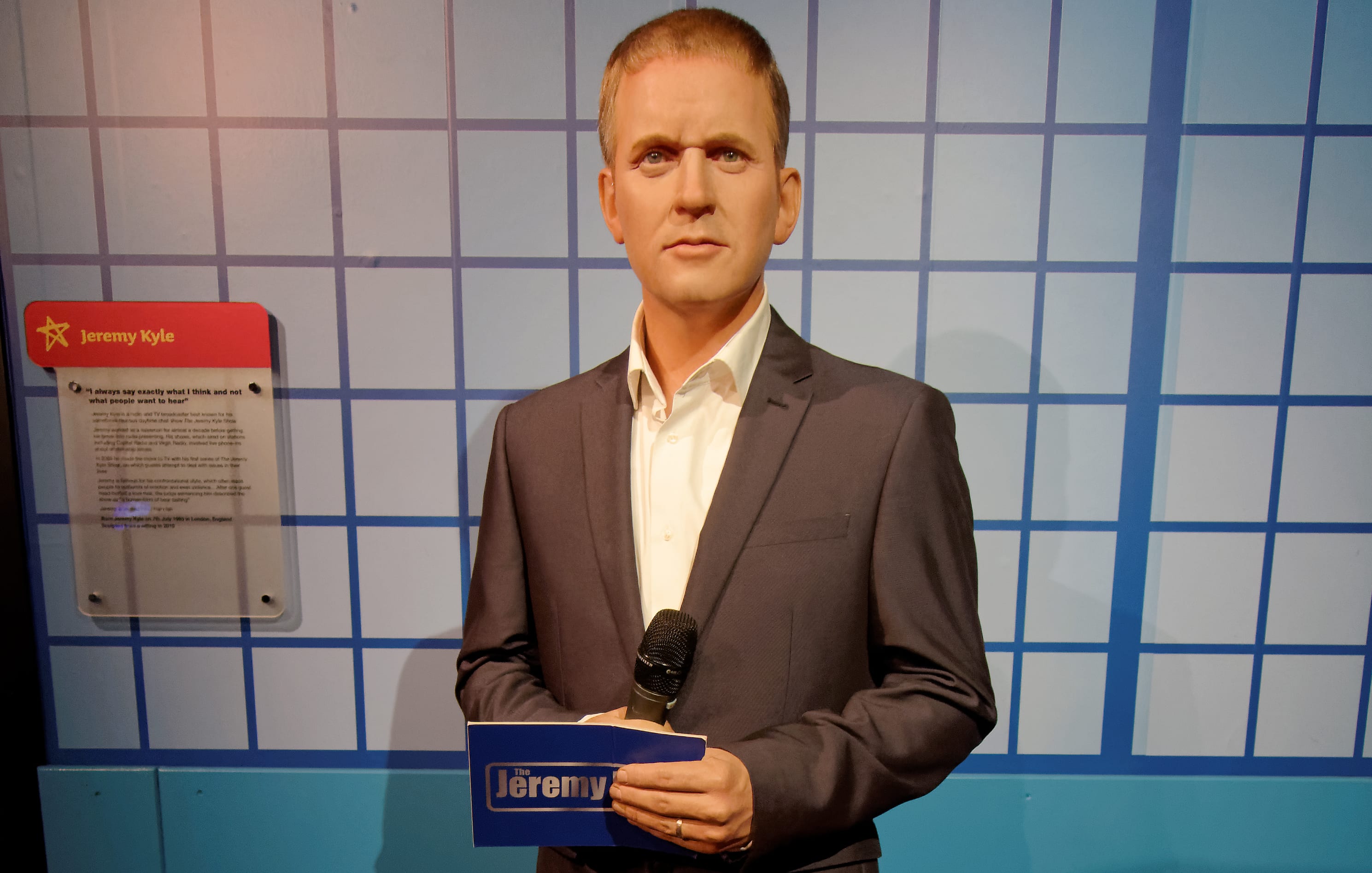 Jeremy Kyle - as a waxwork in Madame Tussauds, Blackpool. His show is under the microscope after being axed, following the death of a guest.