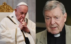 Pope Francis and George Pell.