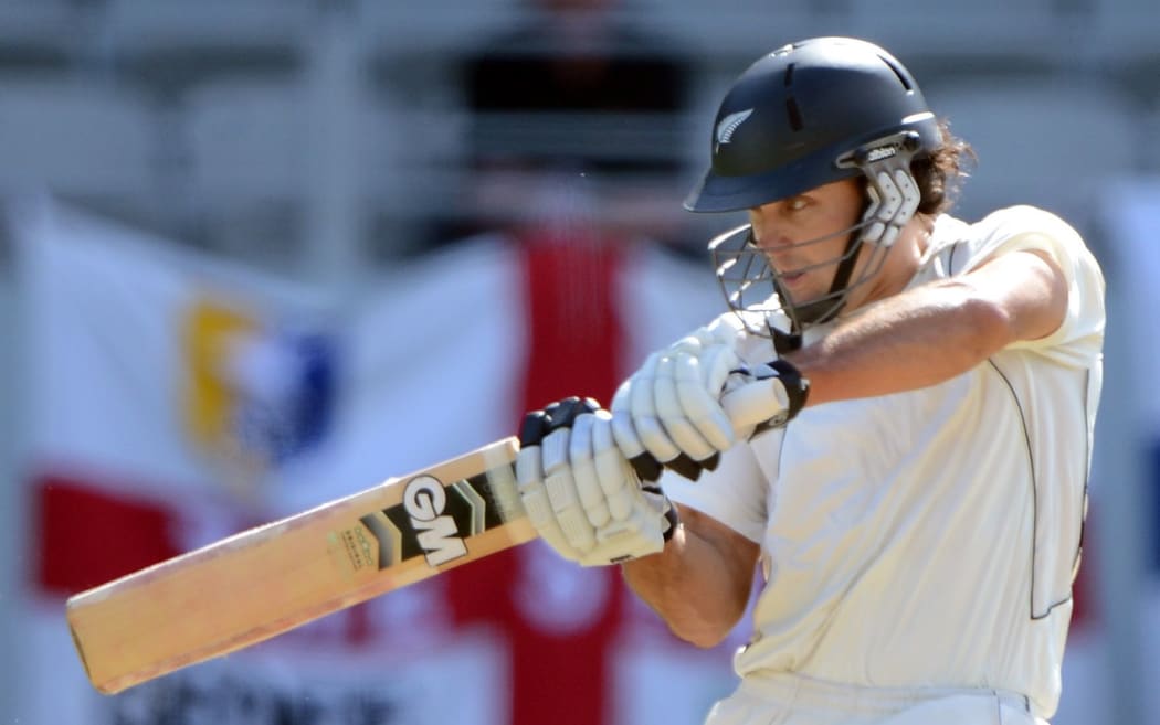 Dean Brownlie on day 4 of the 3rd cricket test match. ANZ test series. New Zealand Black Caps v England. Eden Park, Auckland. 2013.