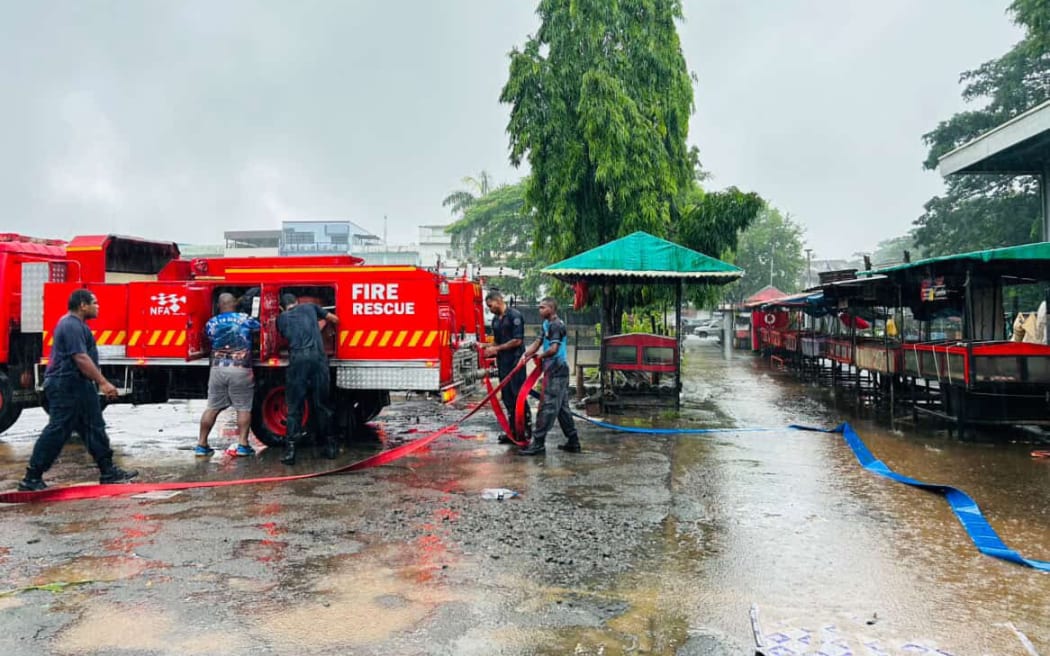 National Fire Authority officers from the Ba, Lautoka and Nadi Fire Stations worked together to clean up Ba Town. 2/3/26