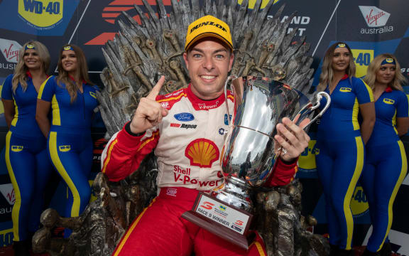 Scott McLaughlin wins race 1 of the WD-40 Phillip Island SuperSprint Event 4 of the Virgin Australia Supercars Championship, Phillip Island, Victoria. Australia. 13th April 2019.