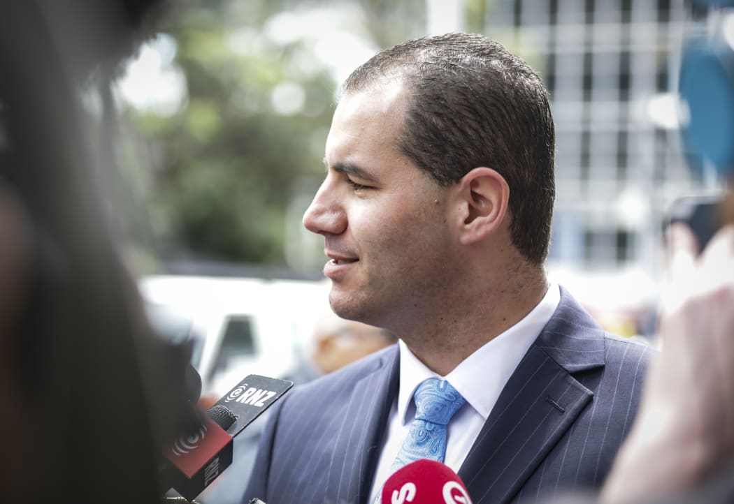 Jami-Lee Ross speaks to media after making a complaint to police about National Party leader, Simon Bridges.