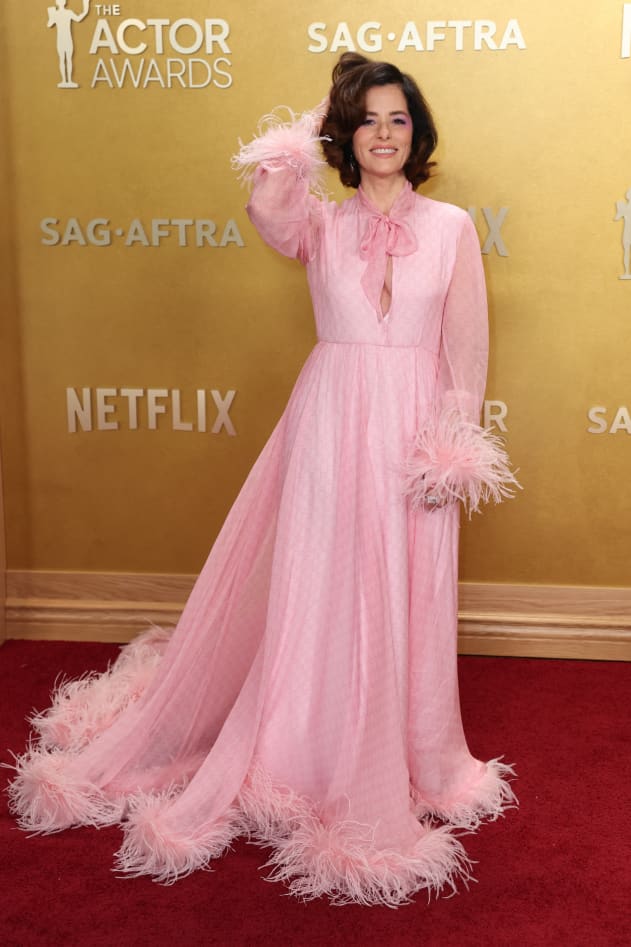 US actress Parker Posey attends the 32nd Annual Actor Awards at the Shrine Auditorium in Los Angeles on March 1, 2026. (Photo by PATRICK T. FALLON / AFP)
