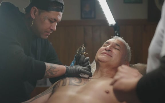 No pain, no gain: Mike McRoberts in 'Kia Ora Good Evening,' a publicly-funded doco for Te Wiki o te Reo Māori.