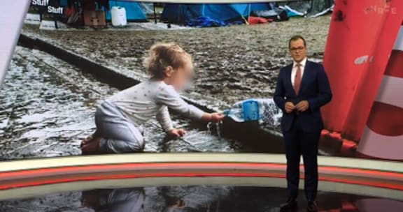 Newshub at 6 last Monday reporting on health and safety worries at 'Camp Freedom'