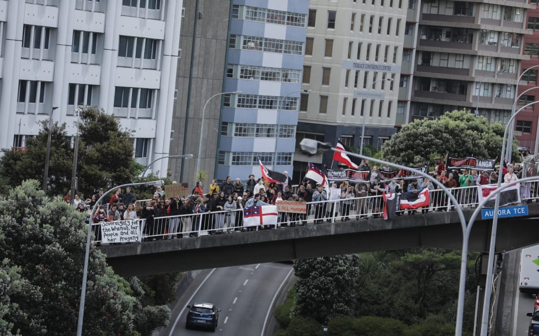 Maori protest action in Wellington