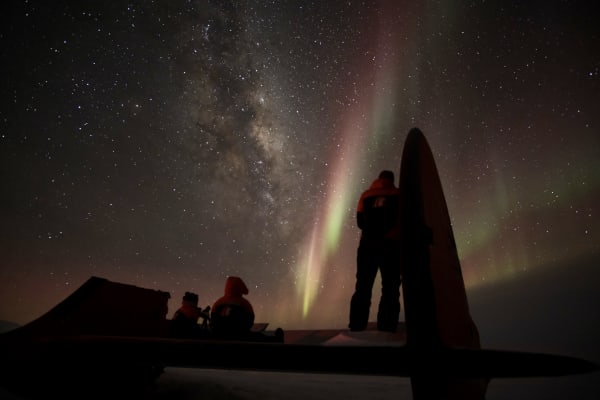 Stargazing during the Antarctic winter.