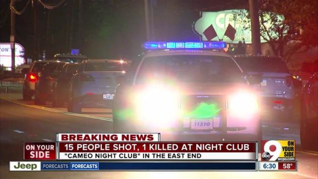 One person is dead and 15 injured after a shooting at the Cameo Nightlife in Cincinnati, Ohio.