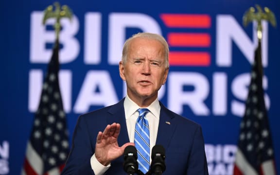 Democratic Presidential candidate Joe Biden speaks at the Chase Center in Wilmington, Delaware.