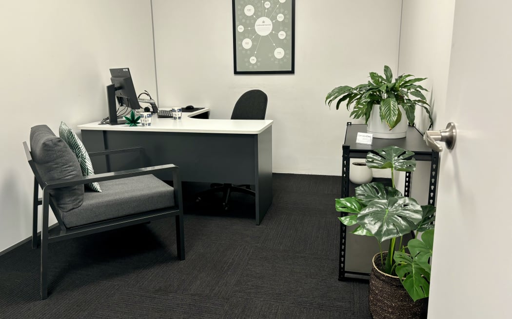 A consult room at the Cannabis Clinic.