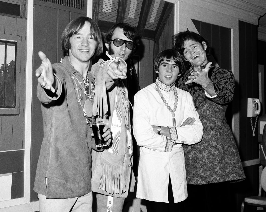 The Monkees at a news conference at the Warwick Hotel in New York in 1967. (AP Photo/Ray Howard, File)