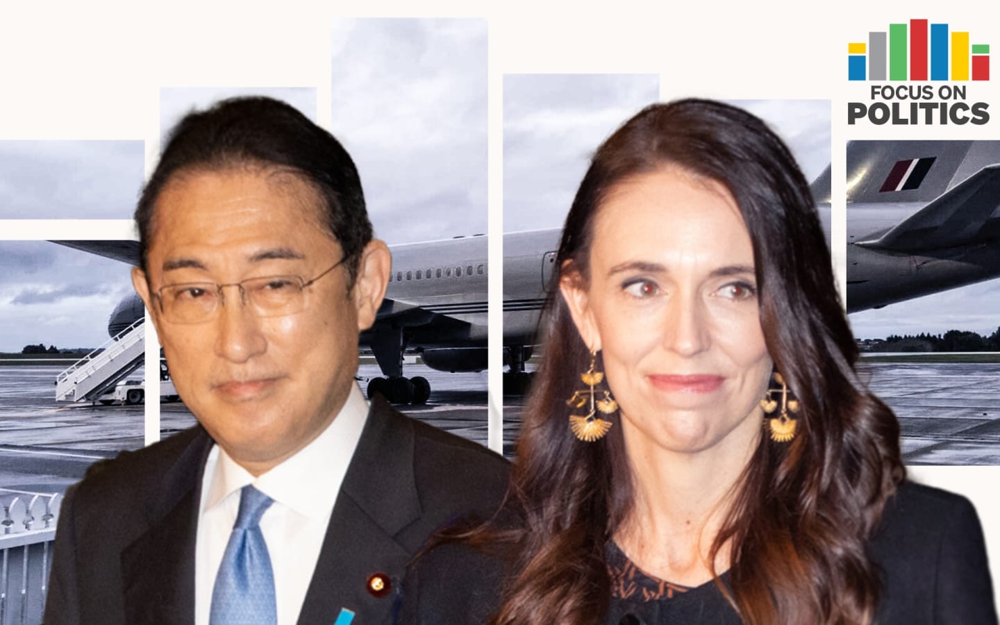 Japan's Prime Minister Fumio Kishida and Prime Minister Jacinda Ardern.