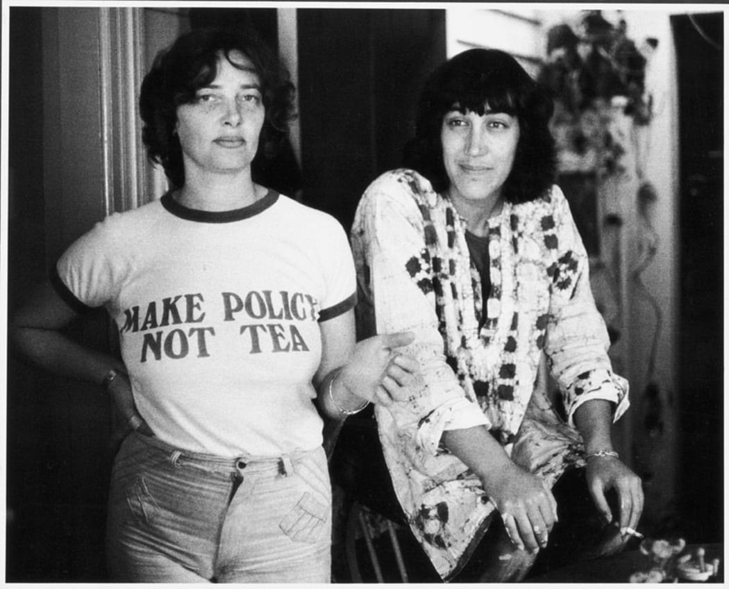 ONE TIME USE ONLY - for Joelle story on second-wave feminists, publication March 2017. In the photo are Bronwyn Gray, left, and her partner, Lesley Boyles.