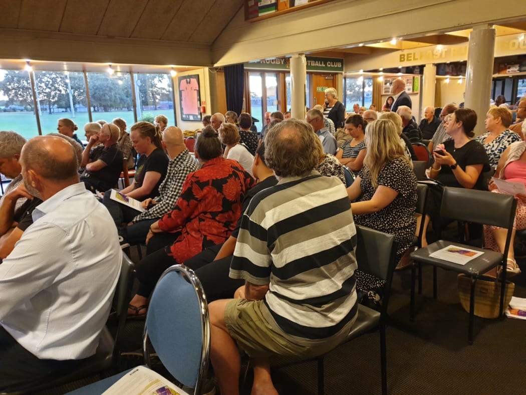 About 120 people showed up to the public meeting at Belfast Rugby Club.