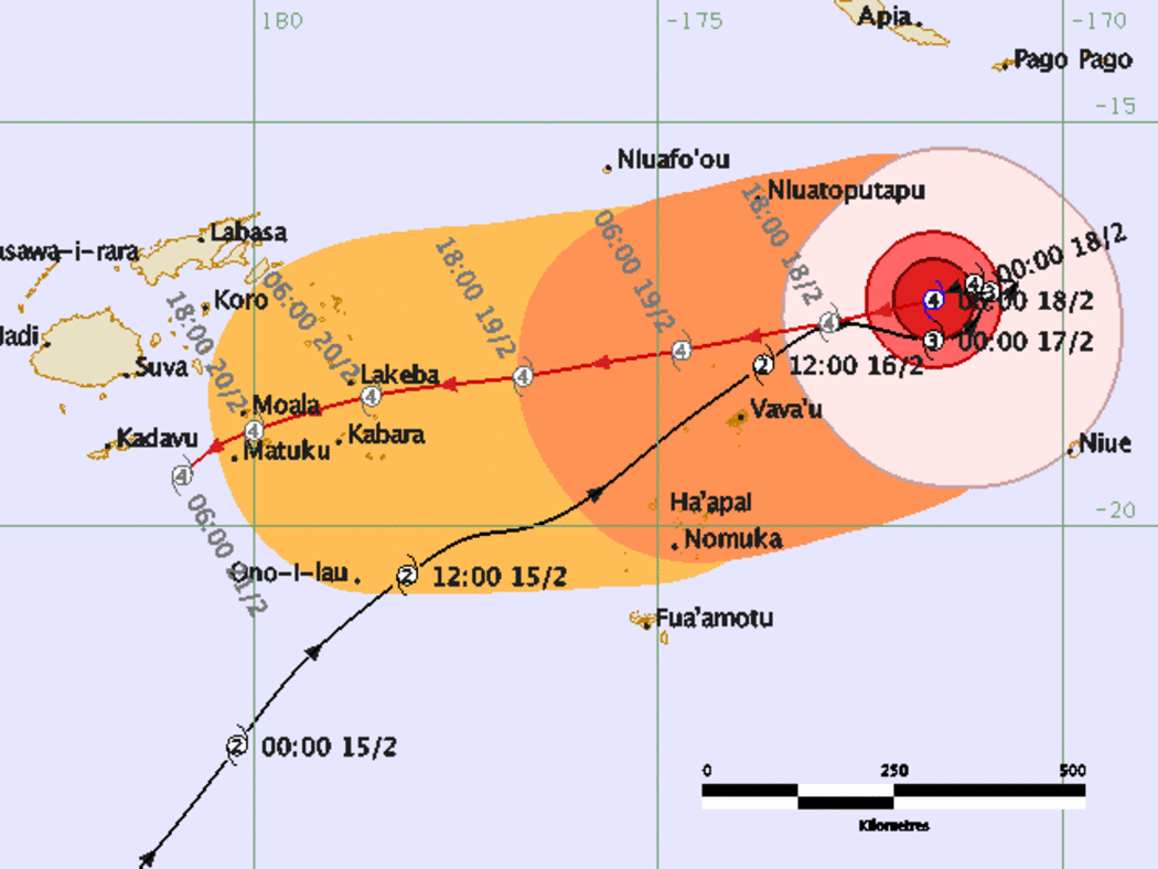 Severe Tropical Winston tracking map
