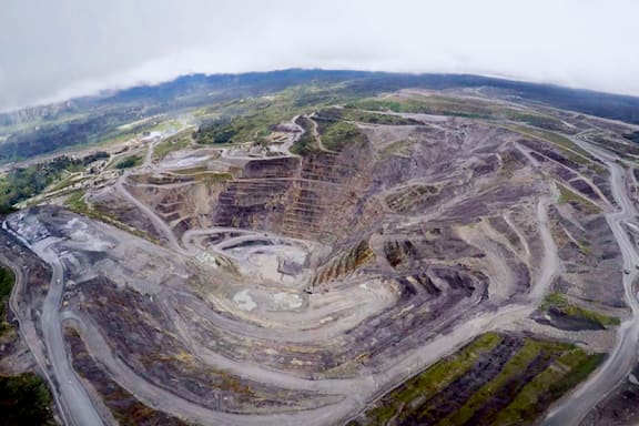 Aerial view of the Porgera gold mine.