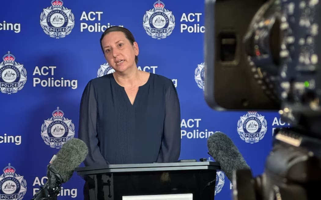ACT Policing Detective Acting Inspector Anna Wronski says some of the explosives were detonated prior to police locating them. (ABC News: Luke Stephenson)