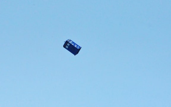The TARDIS in flight