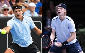 Juan Martin Del Potro (left) and Denis Shapovalov.