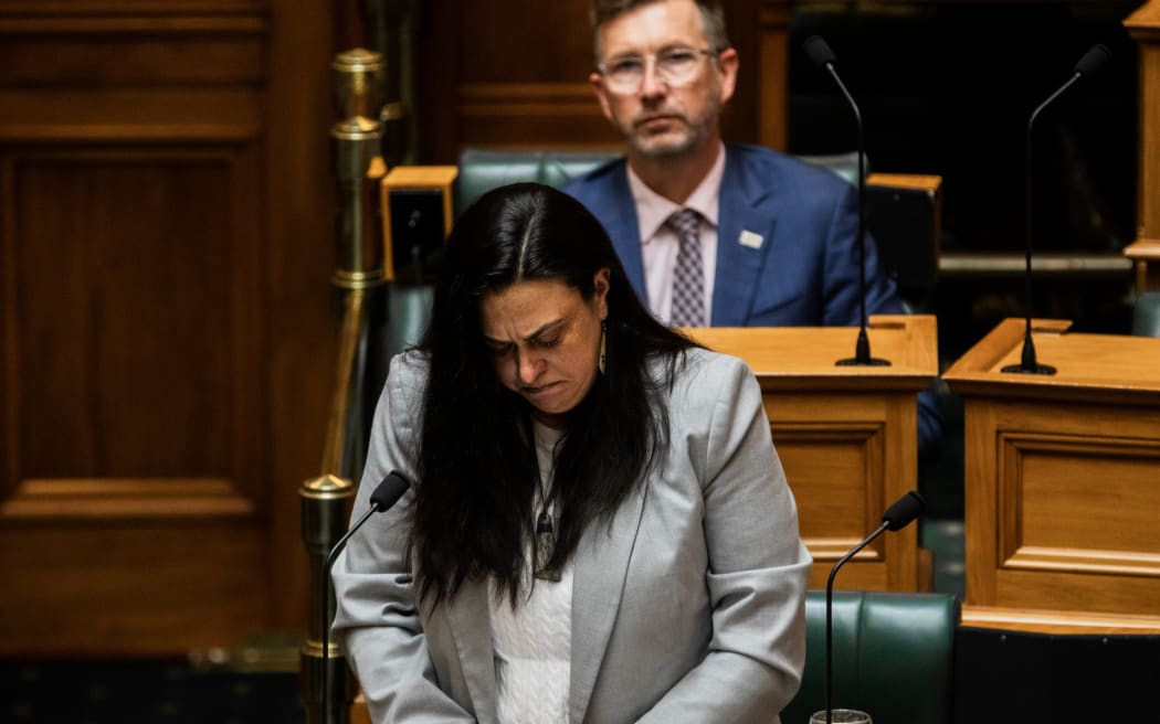 Karen Chhour in the House during AIC tabling in parliament