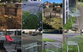 Discarded supermarket trolleys in Rotorua. Photos / Laura Smith