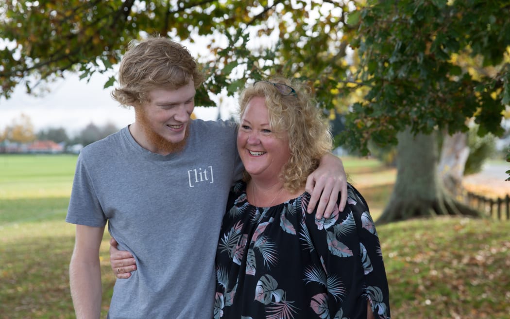 Cameron Edwards, left, got measles when he was 14. His mother, Ally Edwards-Lasenby, right, decided not to get Cameron immunised as a child after hearing about the now-discredited MMR-autism link