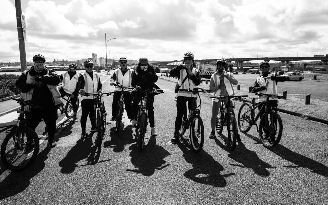 Māngere cycling group Triple Teez at Ngā Hau Māngere.