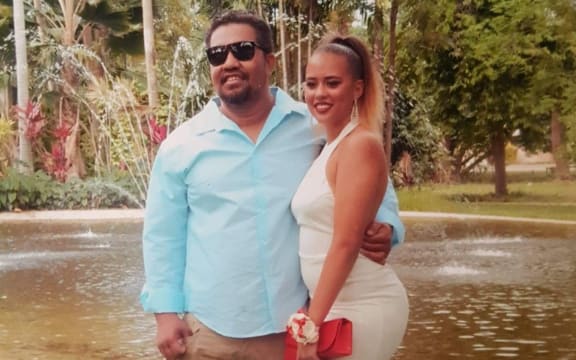 Christian Tapaitau with his daughter.