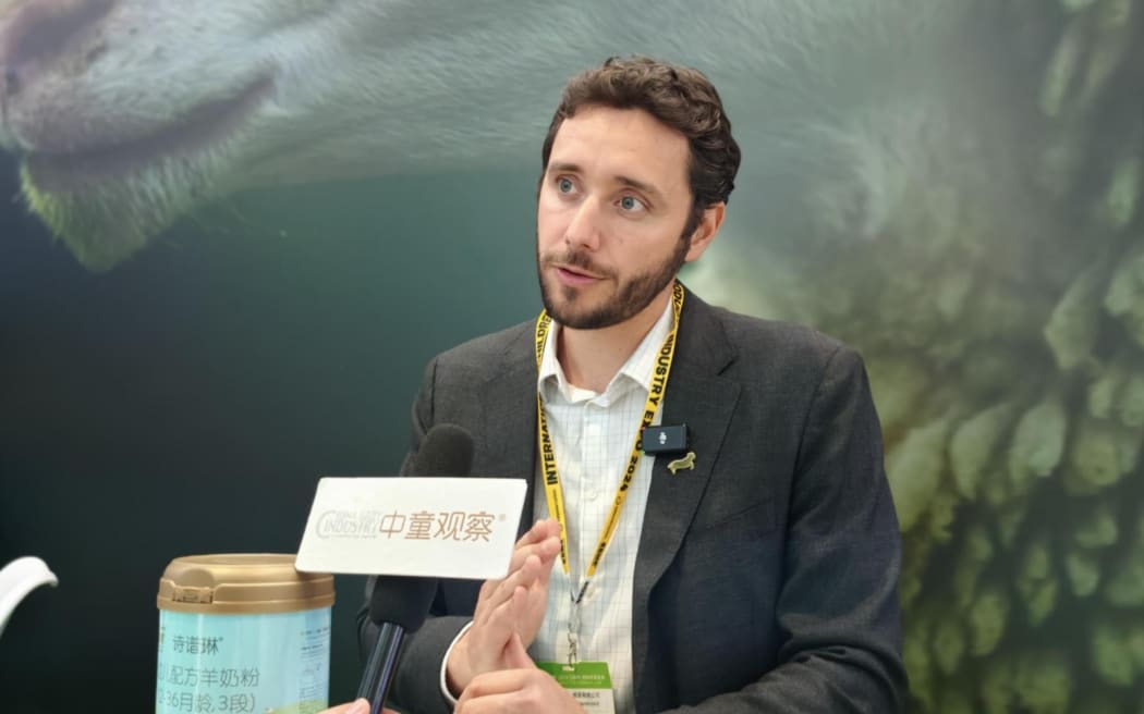 Spring Sheep chief executive Nick Hammond at the Children, Baby and Maternity Expo in Shanghai, China.