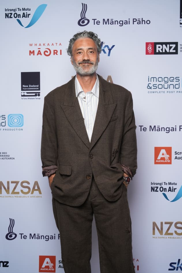 Director and actor Taika Waititi arrives at the New Zealand Screen Awards at Auckland's Viaduct Centre on 21 November, 2025.