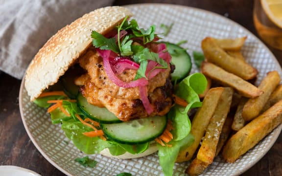 Chicken Satay Burger