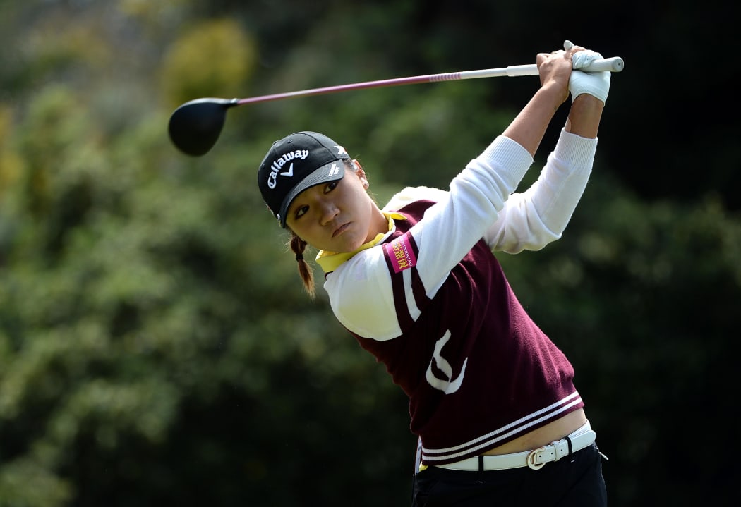 Lydia Ko tees off at the 2nd hole during the final round at Carlsbad.