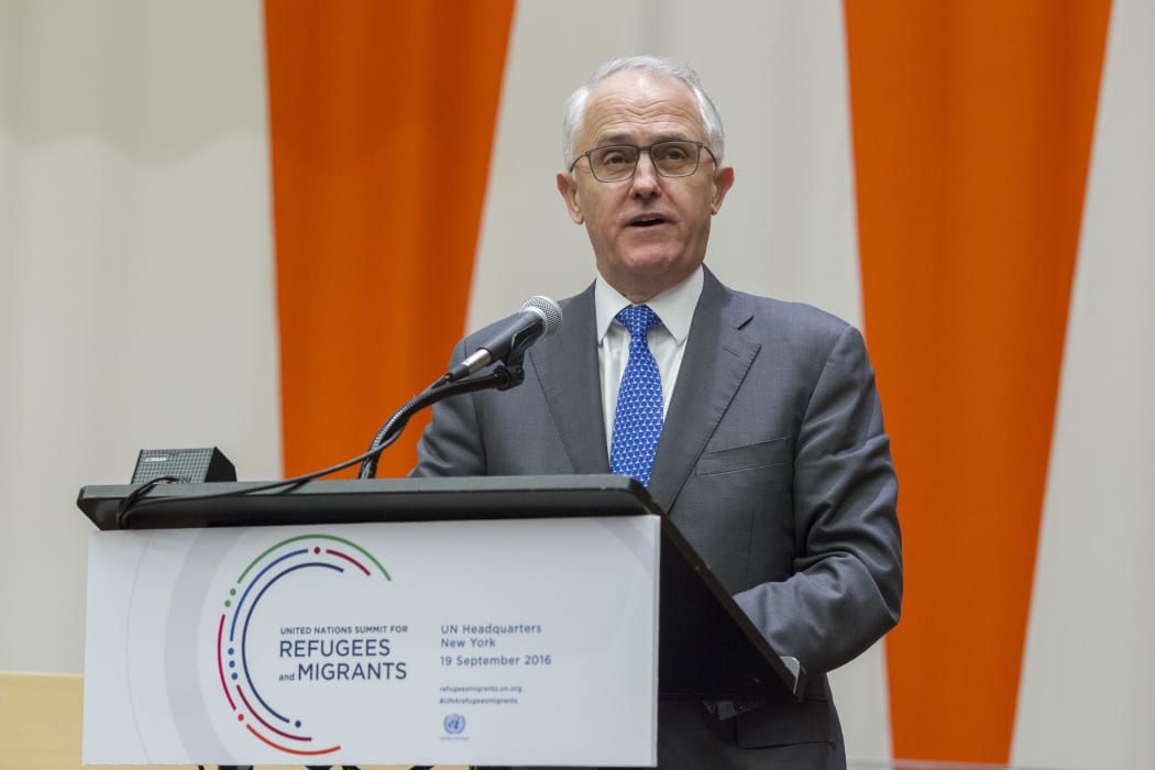 Malcolm Turnbull, Prime Minister of Australia, addresses the United Nations high-level summit on large movements of refugees and migrants. 19 Sep 2016