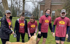 New Zealander Rebecca Brady (left) and family live in Buffalo, N.Y.