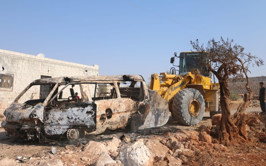 IDLIB, SYRIA - OCTOBER 27: A view from operation area where allegedly Daesh leader Abu Bakr al-Baghdadi killed in, on October 27, 2019 in northwestern Syria in Idlib, Syria .