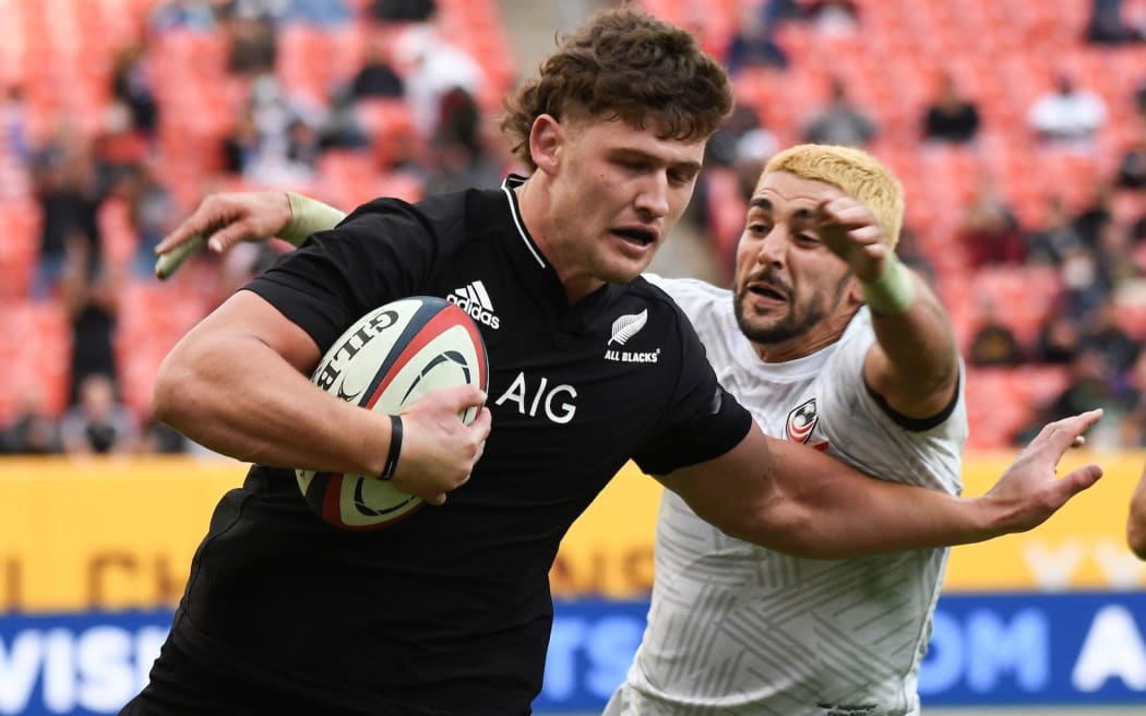 Dalton Papalii.
Oct 23, 2021; Washington, DC, USA; during the 1874 Cup Rugby Autumn Internationals rugby match at FedEx Field featuring the New Zealand All Blacks vs the USA Eagles.  Mandatory Credit: Rafael Suanes / www.photosport.nz