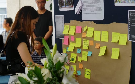 Vigil in Auckland for the fire in Tai Po, HK. Photo taken on 6 Dec 2025.